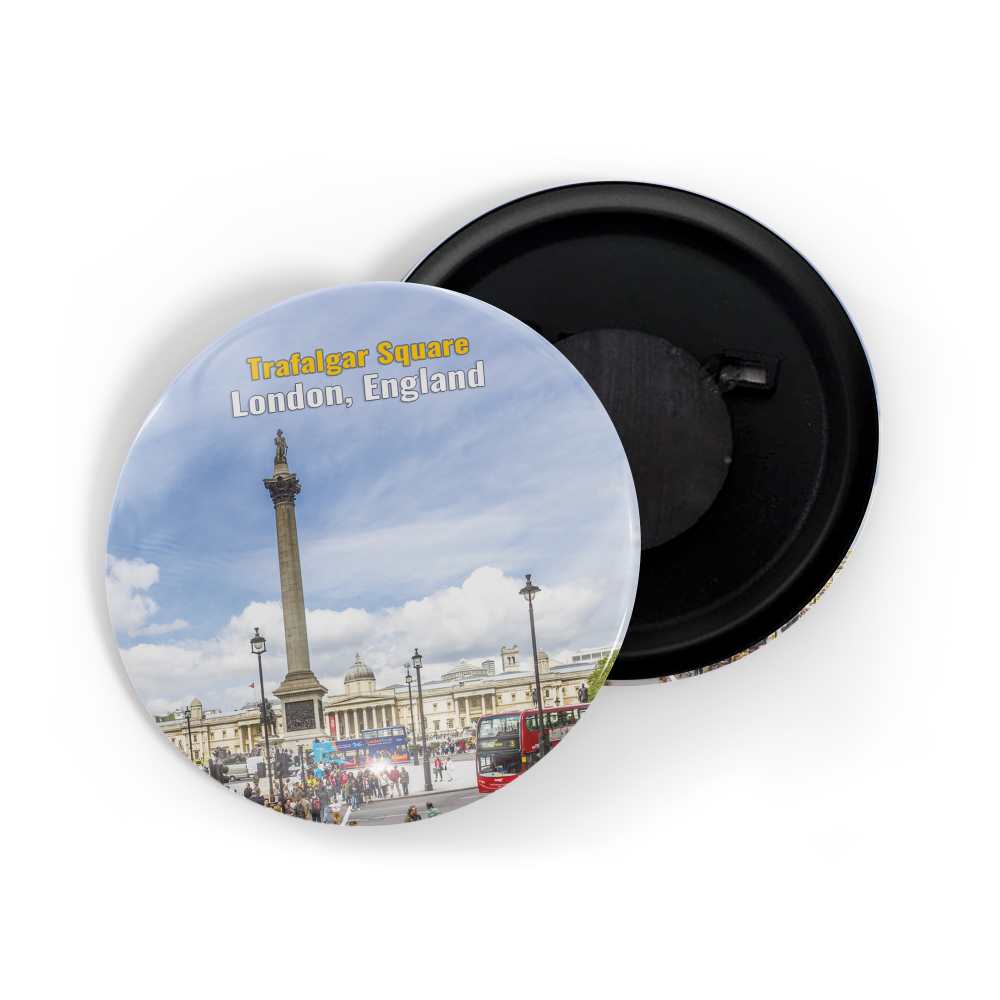 dhcrafts Fridge Magnet Multicolor Famous Tourist Place Trafalgar Square London, England Glossy Finish Design Pack of 1